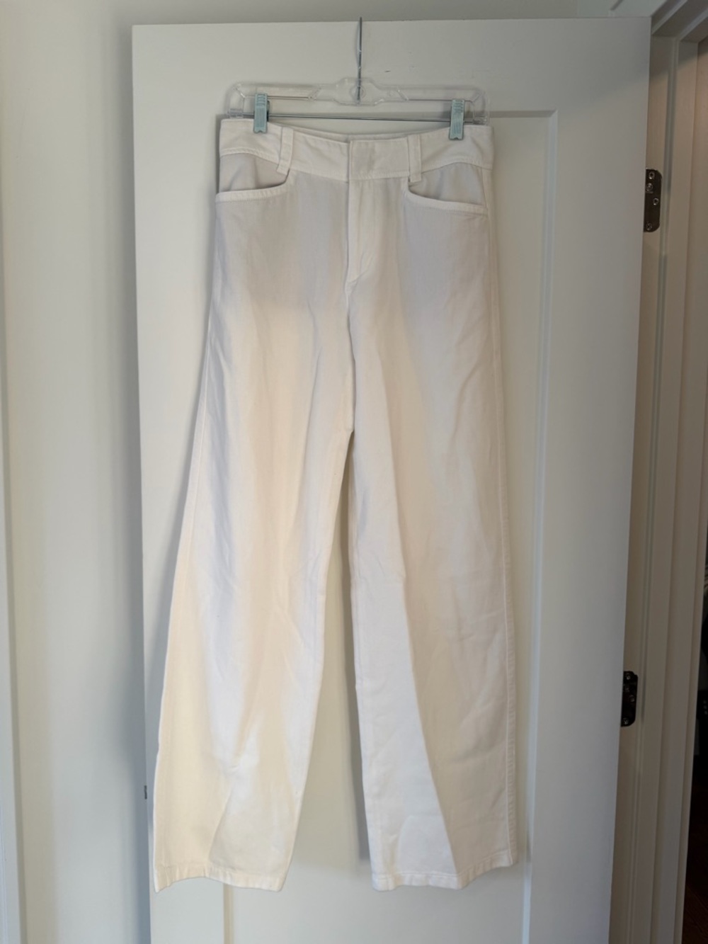 Vince Cream Wide-Leg Trousers